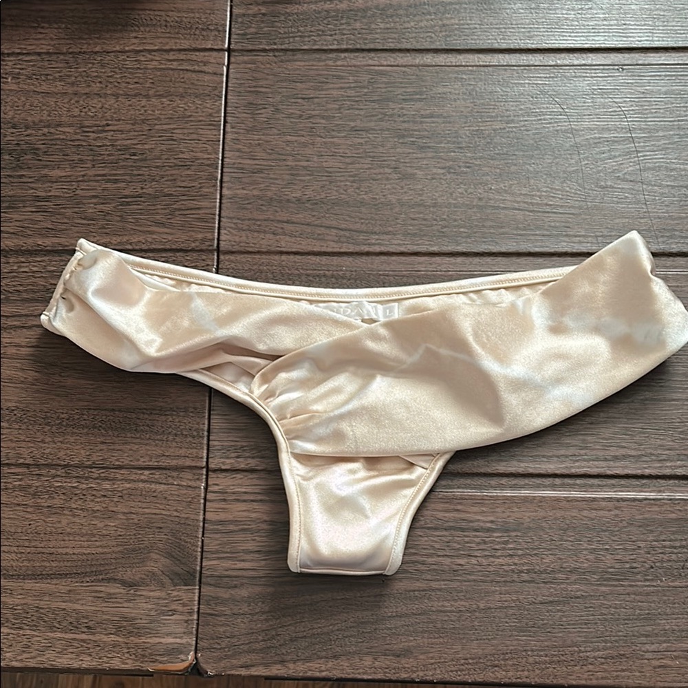 Indah Satin Cream Bikini Bottom